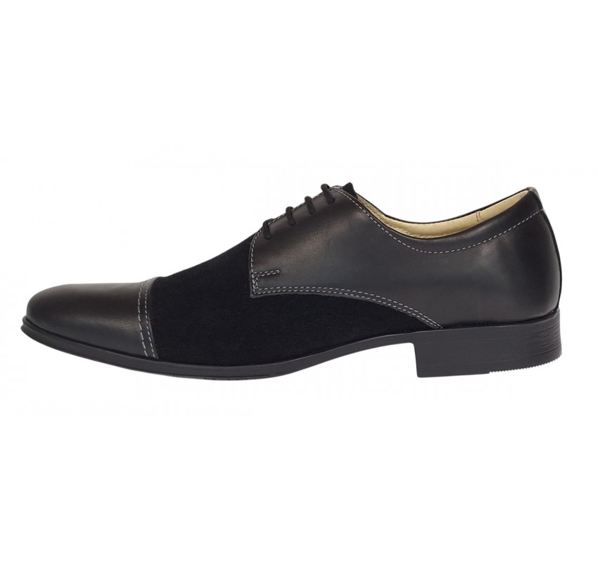 Pantofi barbati eleganti din piele naturala box cu piele intoarsa - 959NBV Marimea 40 Pantofi barbati eleganti din piele naturala box cu piele intoarsa - 959NBV Marimea 40