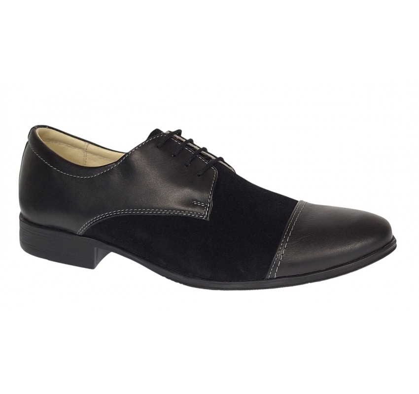 Pantofi barbati eleganti din piele naturala box cu piele intoarsa - 959NBV Marimea 40 Pantofi barbati eleganti din piele naturala box cu piele intoarsa - 959NBV Marimea 40
