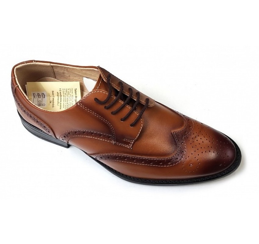 Pantofi office din piele natural pentru barbati, Maro 993MD