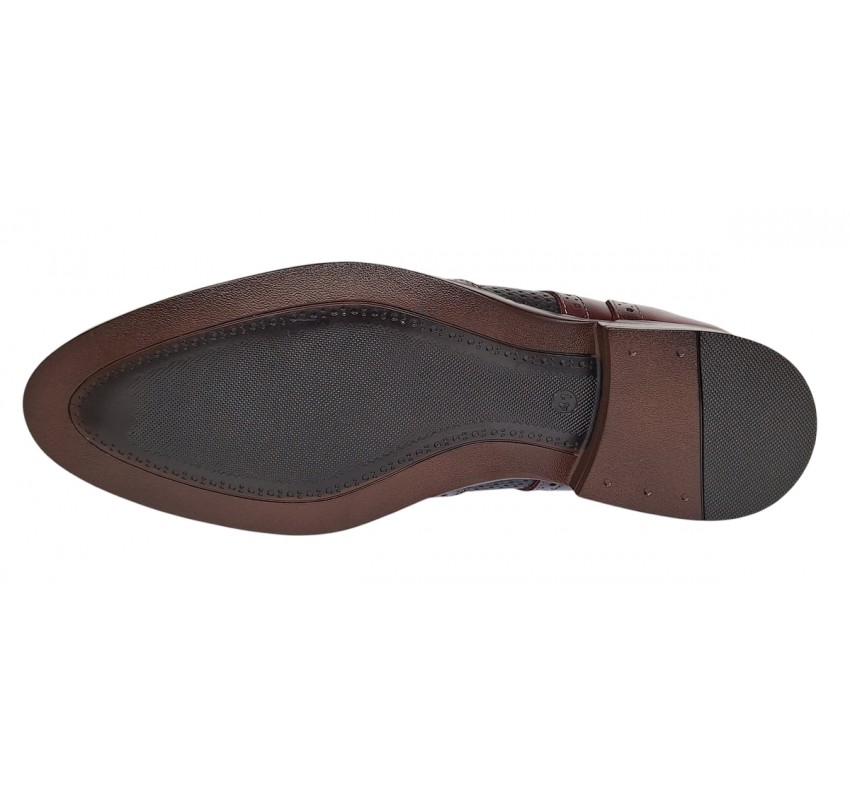 Pantofi eleganti barbati piele naturala - Model 993 Bordeaux si Negru Pantofi eleganti barbati piele naturala - Model 993 Bordeaux si Negru