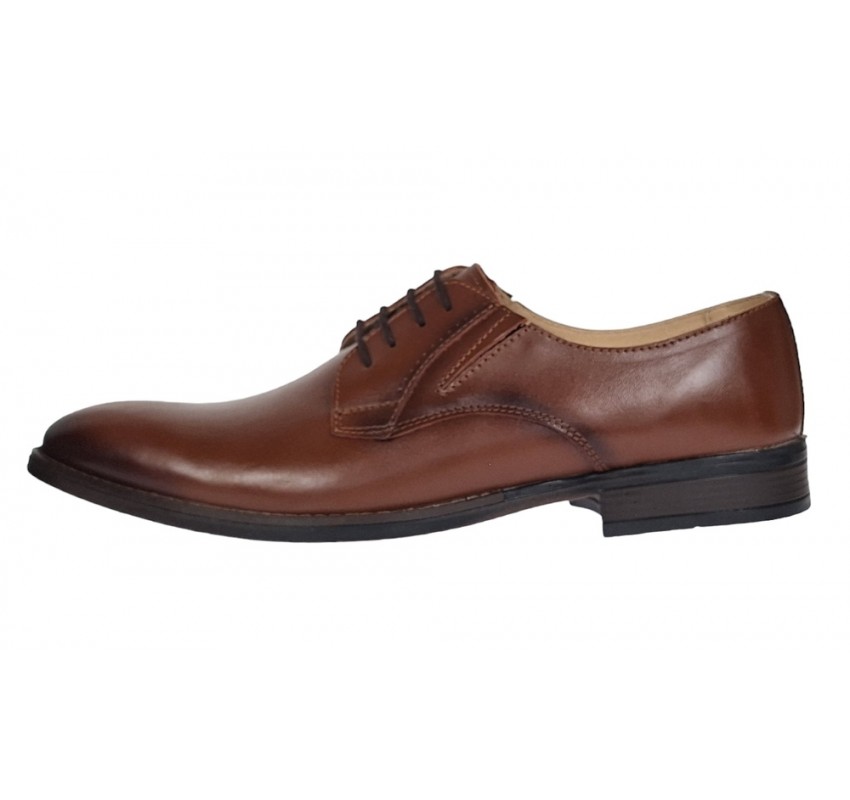 Oferta marimea 44 - Pantofi eleganti pentru barbati, piele naturala maro - 996M