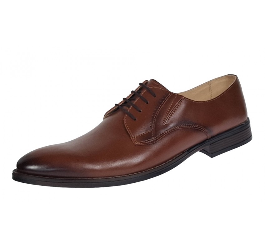 Oferta marimea 44 - Pantofi eleganti pentru barbati, piele naturala maro - 996M