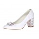 Pantofi dama eleganti din piele naturala box toc 7cm, Alb A41APF Pantofi dama eleganti din piele naturala box toc 7cm, Alb A41APF
