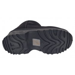 Cizme dama scurte din piele ecologica tip velur imblanite Urban Next Step A89BLACK