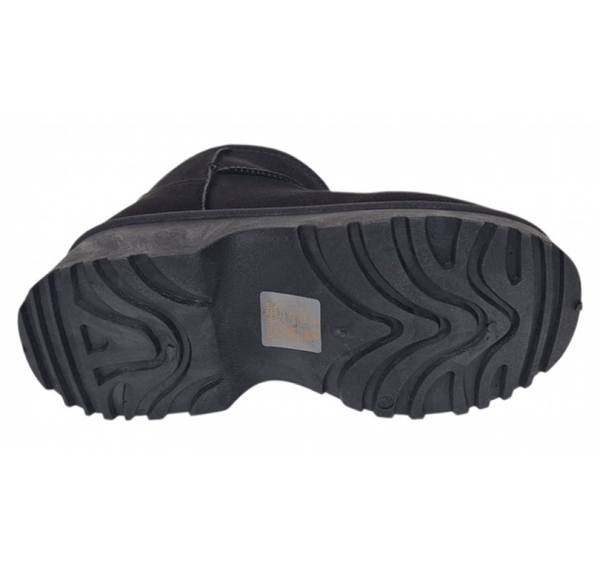 Ghete dama scurte din piele ecologica tip velur imblanite Urban Next Step A89BLK