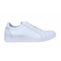 Oferta Pantofi barbati sport, casual din piele naturala, Alb TIM ADTIMALB