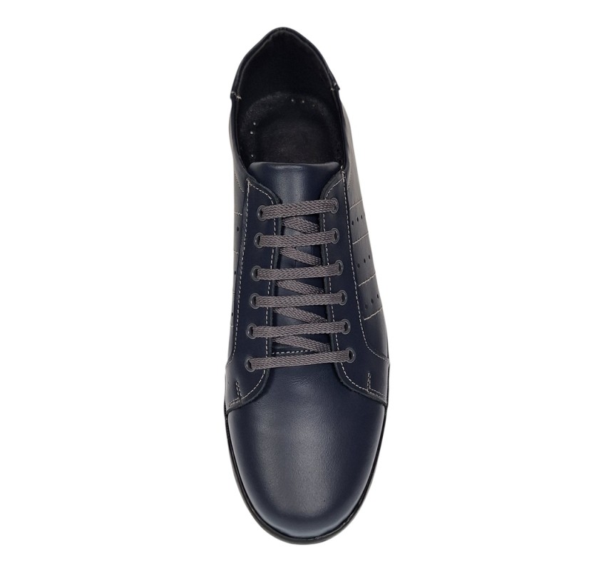 Pantofi barbati sport casual din piele naturala bleumarin ADTIMBL