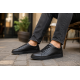Pantofi barbati casual din piele naturala Tim Negru 