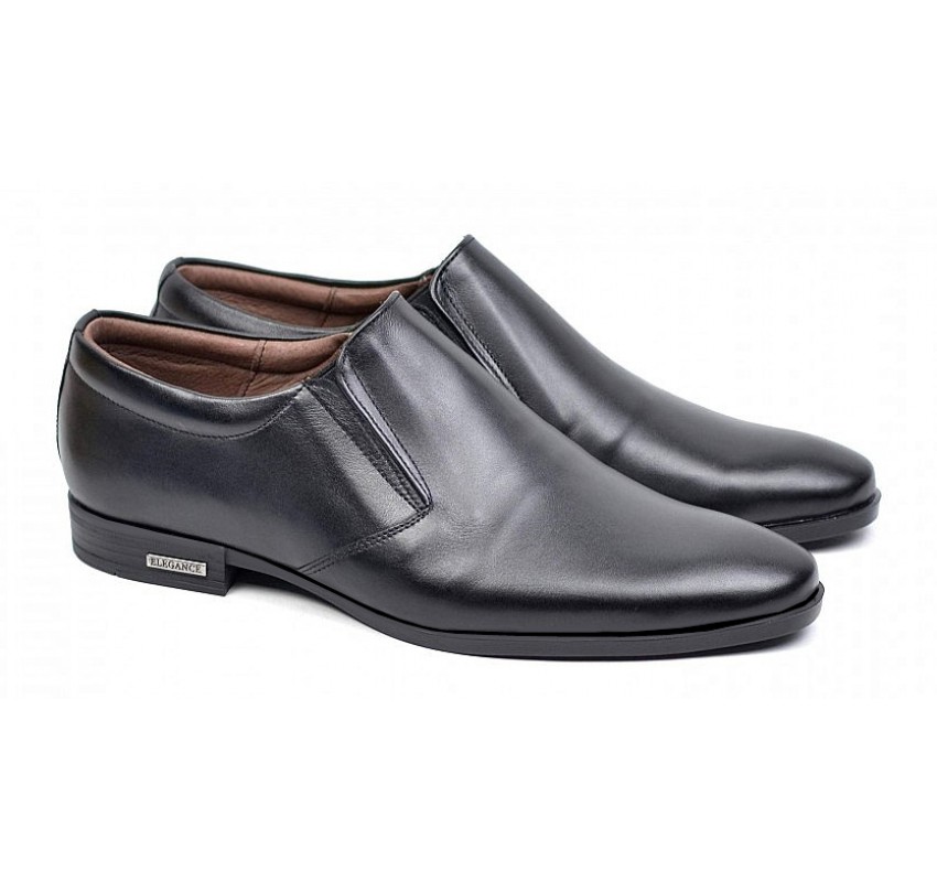 Pantofi barbati eleganti din piele naturala, Negru AMON2ELN