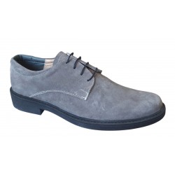 Pantofi barbati casual piele naturala intoarsa AREZO GRI VEL