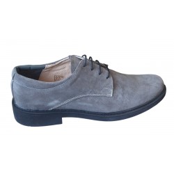 Pantofi barbati casual piele naturala intoarsa AREZO GRI VEL