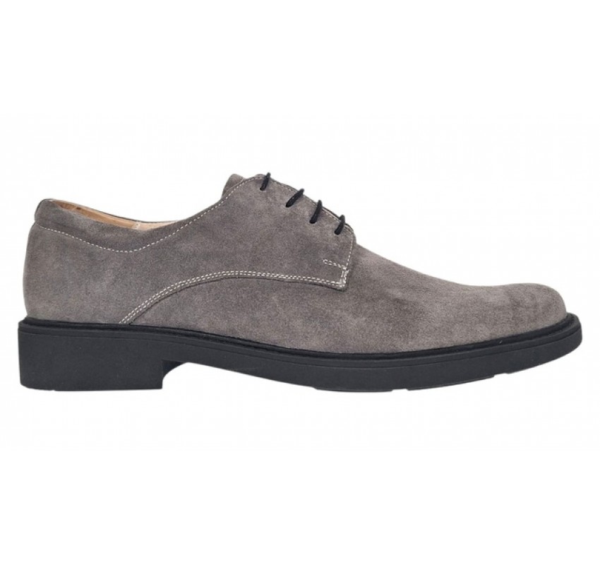Pantofi barbati casual piele naturala intoarsa Arezzo Gri
