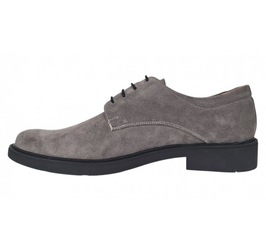 Pantofi barbati casual piele naturala intoarsa Arezzo Gri