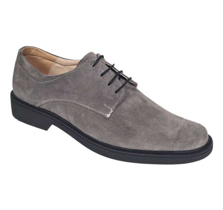 Pantofi barbati casual piele naturala intoarsa Arezzo Gri