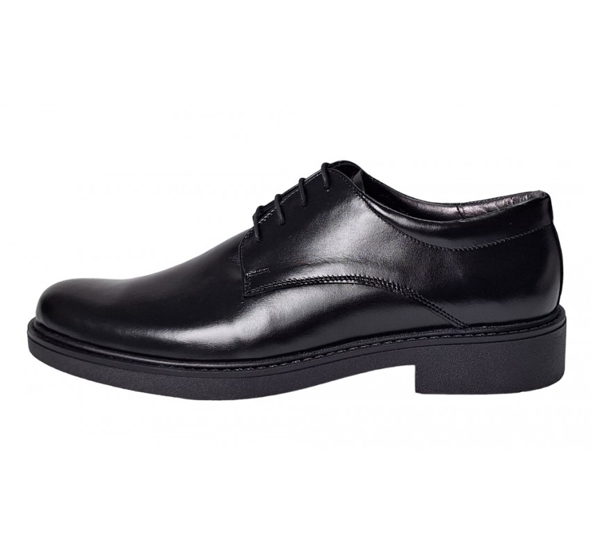 Pantofi barbati casual din piele naturala box, Negru, Alexander Rome AREZO 