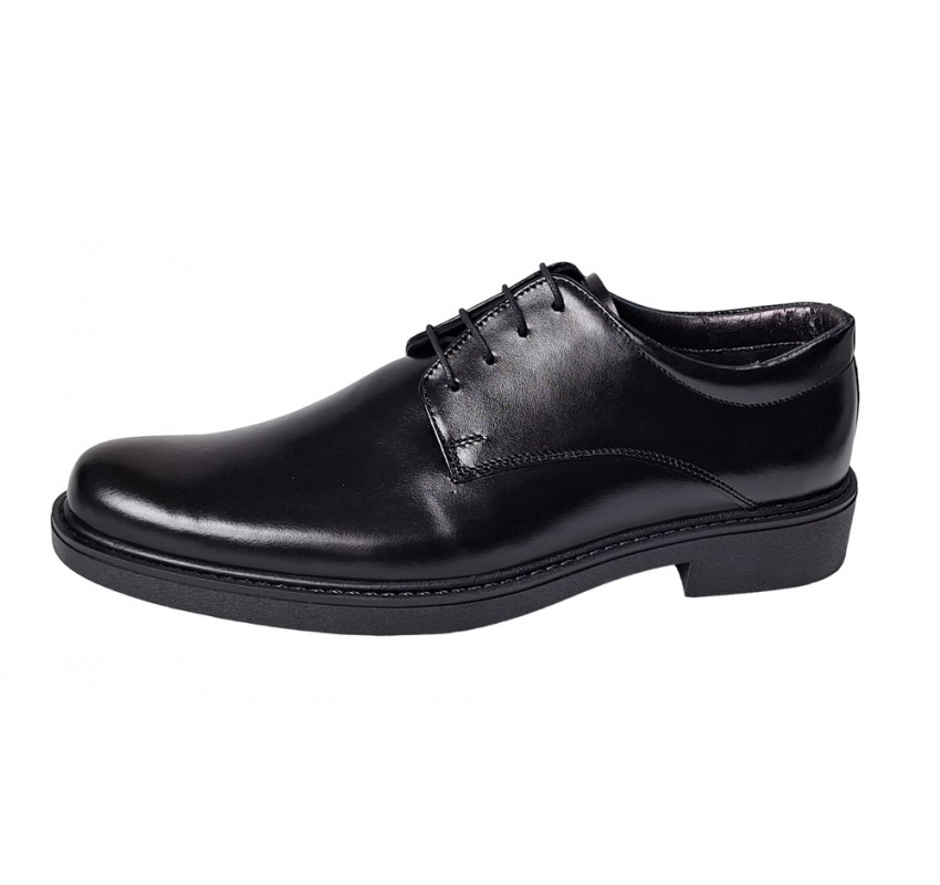 Pantofi barbati casual din piele naturala box, Negru, Alexander Rome AREZO 