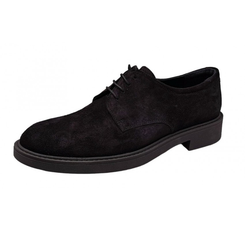 Pantofi barbati, casual, piele naturala intoarsa, Negru, Alexander Rome AREZO 