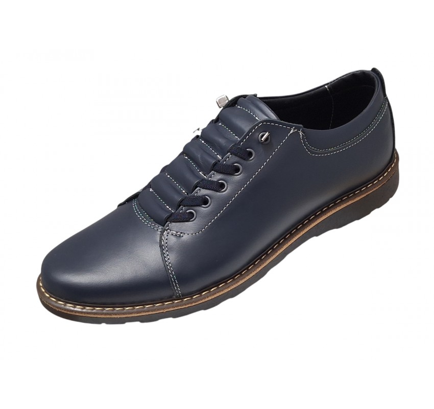 Pantofi barbati din piele naturala Bleumarin Marko - Gkr Shoes Pantofi barbati din piele naturala Bleumarin Marko - Gkr Shoes