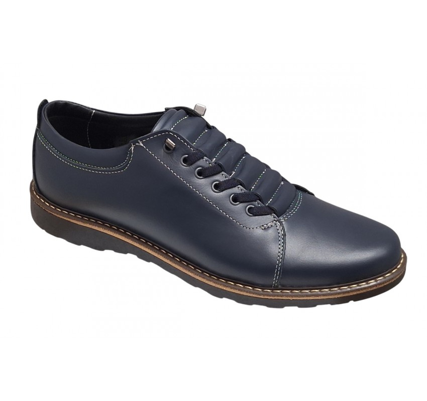 Pantofi barbati din piele naturala Bleumarin Marko - Gkr Shoes Pantofi barbati din piele naturala Bleumarin Marko - Gkr Shoes