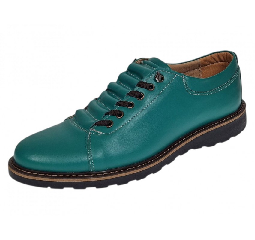Pantofi barbati casual sport verzi din piele naturala Marko ASEVRD