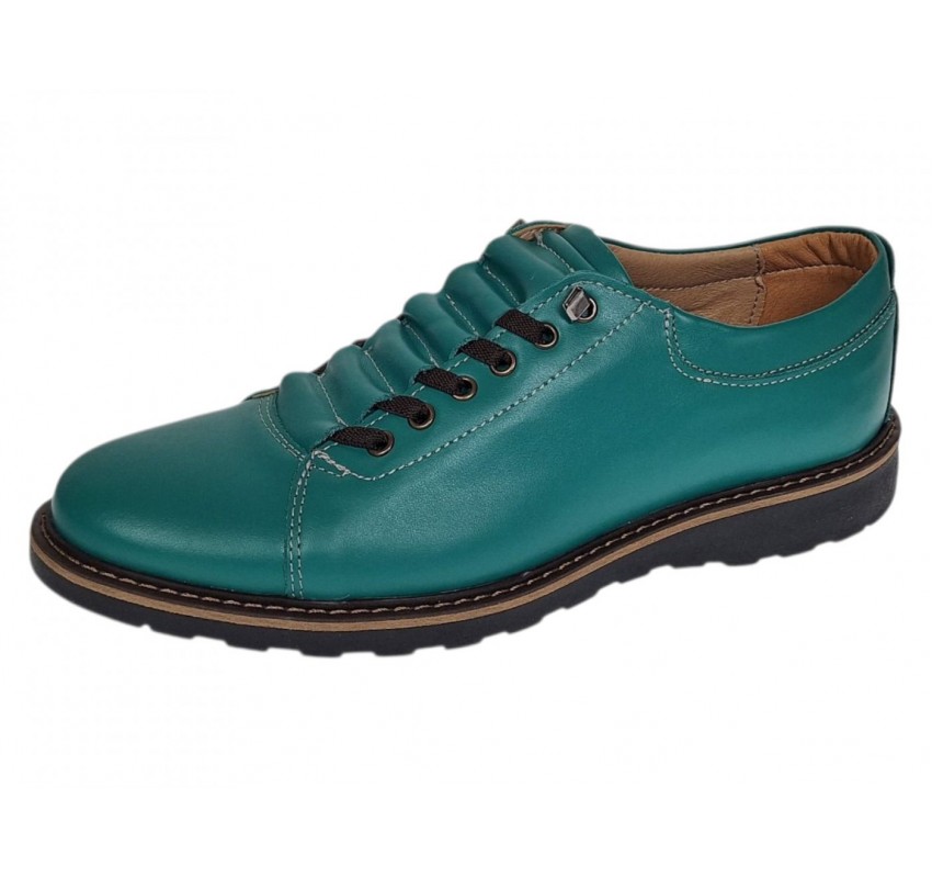 Pantofi barbati casual sport verzi din piele naturala Marko ASEVRD