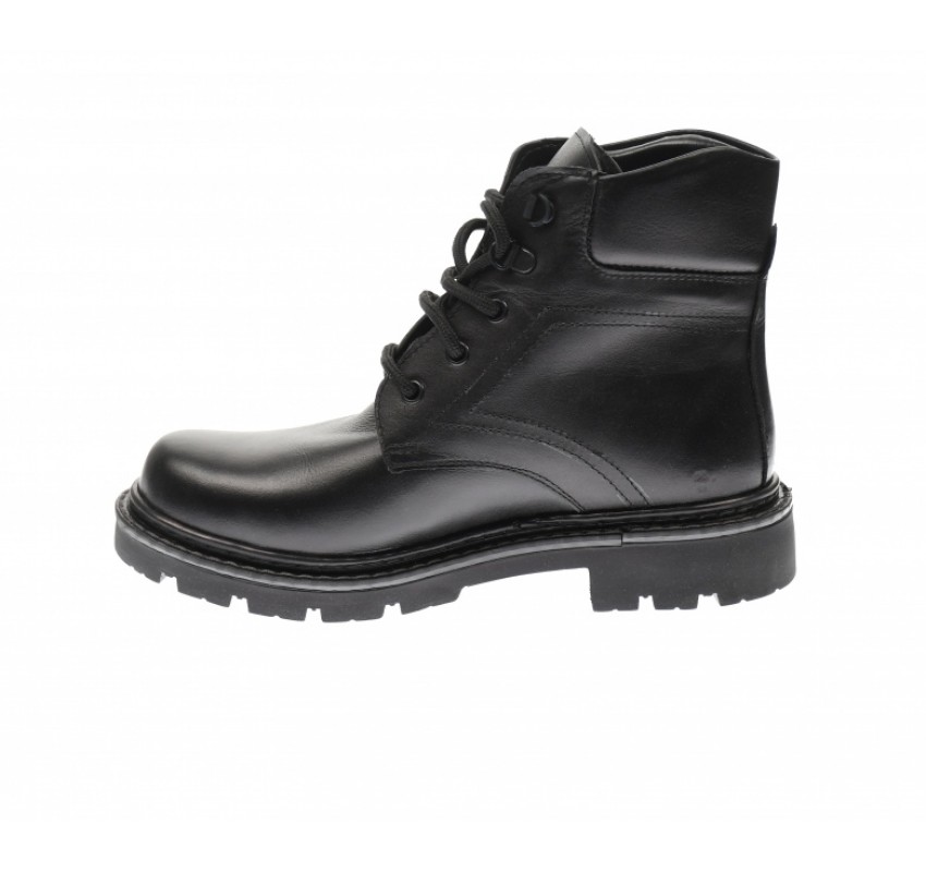 Bocanci barbati din piele naturala (imblanite) , negru, LYON - B28N