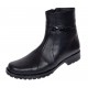 Ghete dama casual din piele naturala cu fermoar negre imblanite B5N