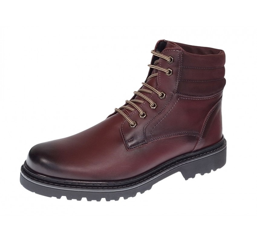 Bocanci barbati din piele naturala imblaniti, model iarna Cairo Bordeaux BOC330VIS Bocanci barbati din piele naturala imblaniti, model iarna Cairo Bordeaux BOC330VIS