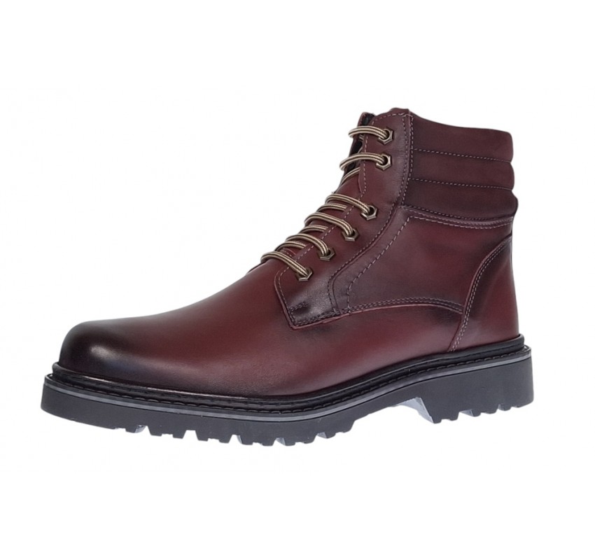 Bocanci barbati din piele naturala imblaniti, model iarna Cairo Bordeaux BOC330VIS Bocanci barbati din piele naturala imblaniti, model iarna Cairo Bordeaux BOC330VIS