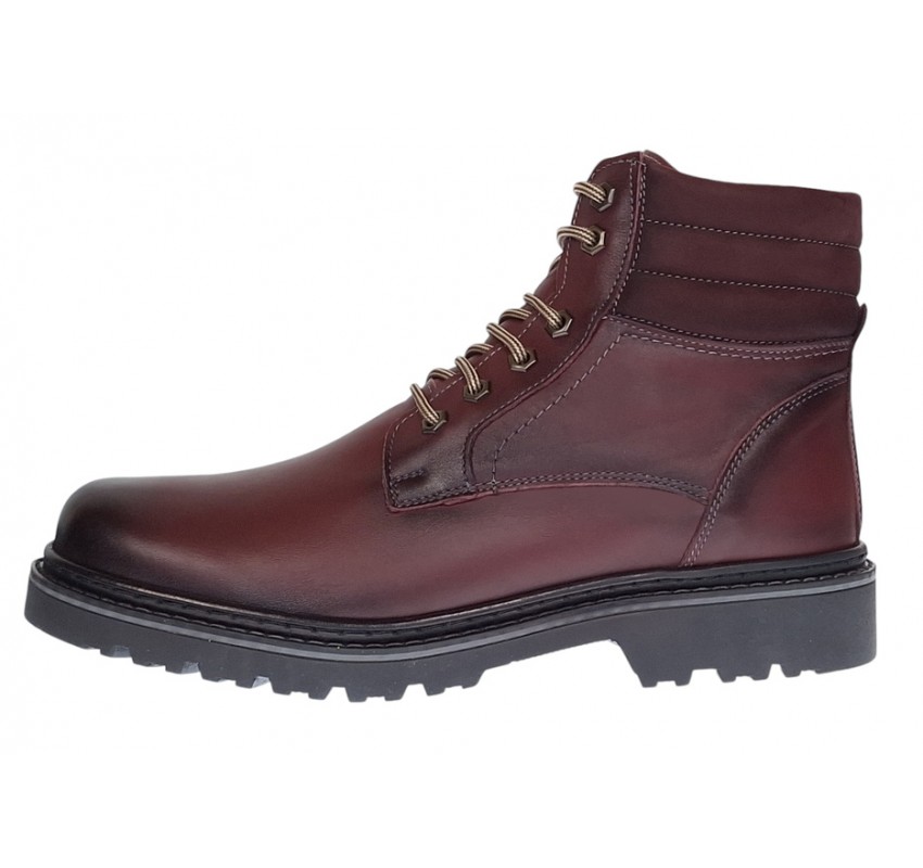 Bocanci barbati din piele naturala imblaniti, model iarna Cairo Bordeaux BOC330VIS Bocanci barbati din piele naturala imblaniti, model iarna Cairo Bordeaux BOC330VIS