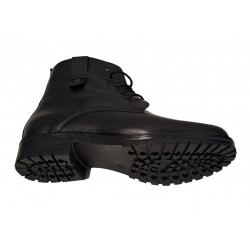 Bocanci dama imblaniti din piele naturala de culoare neagra