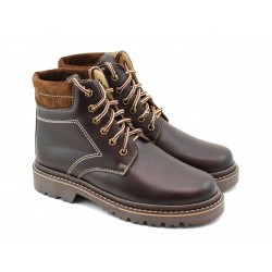 Bocanci barbati, maro, din piele naturala (imblaniti) model iarna - ( MARKUS MARO) - BOCMBOX2