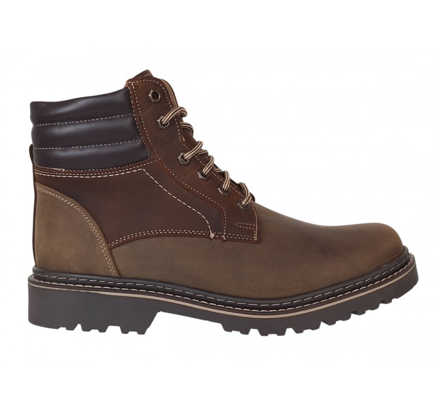 Bocanci barbati din piele naturala imblaniti model iarna MARKUS Maro BOCMBUFU7