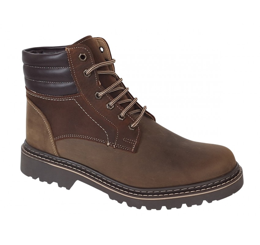 Bocanci barbati din piele naturala imblaniti model iarna MARKUS Maro BOCMBUFU7