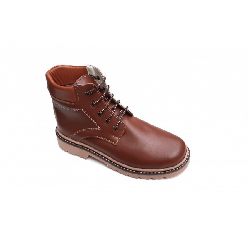 Bocanci barbati din piele naturala box (imblaniti), model iarna - MARKUS BOCMDBOX2