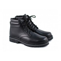 Bocanci barbati, negri, din piele naturala, imblaniti, model iarna MARKUS - BOCNBOXM3