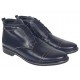 Ghete barbati casual din piele naturala imblanite Bleumarin BOND1BL
