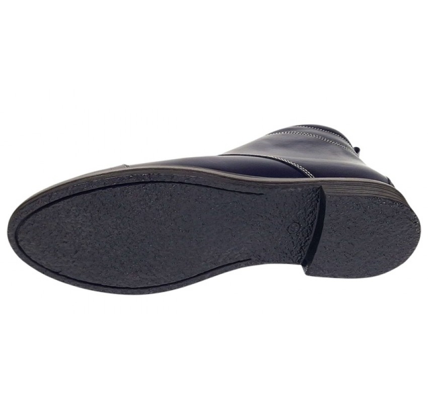 Ghete barbati casual din piele naturala imblanite Bleumarin BOND1BL