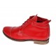 Ghete barbati din piele naturala casual - Model Bond Rosu BOND1R