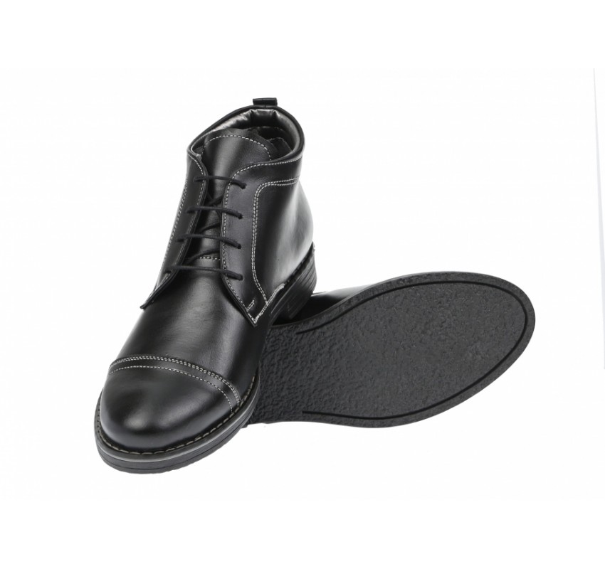 Ghete barbati din piele naturala casual - elegante Made in Romania - BOND2NEGRU