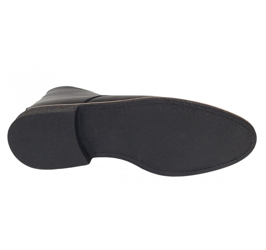 Ghete barbati casual din piele naturala de culoare neagra BONDSN