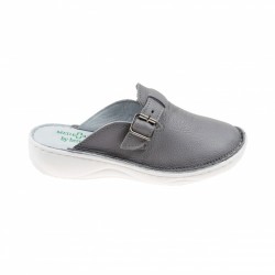 Saboti medicali femei,gri din piele naturala box, Med-Line BR127GRI