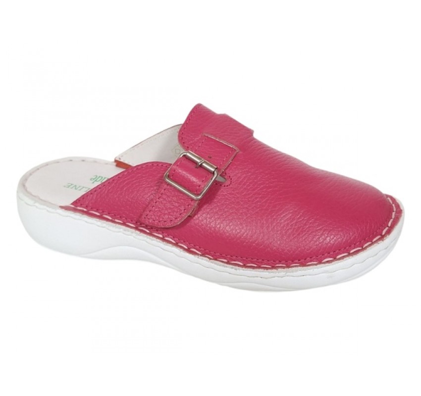Saboti medicali femei din piele naturala Roz box, Med-Line BR127PINK