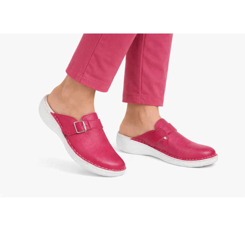 Saboti medicali femei din piele naturala Roz box, Med-Line BR127PINK