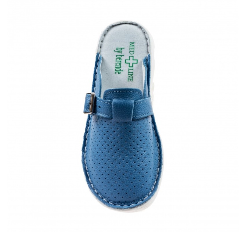 Saboti medicali dama din piele naturala Royal Blue Med-Line BR128BLUE