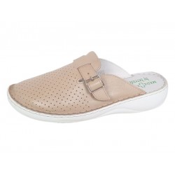 Saboti medicali dama din piele naturala Crem Med-Line BR128CREM