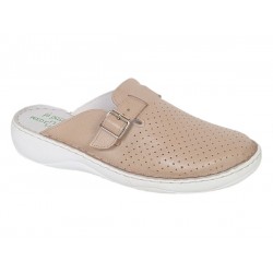 Saboti medicali dama din piele naturala Crem Med-Line BR128CREM
