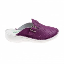 Saboti dama medicali din piele naturala Med-Line Mov BR128