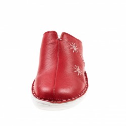 Saboti medicali femei, din piele naturala box, Med-Line BR298ROSU