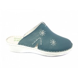 Saboti medicali dama din piele naturala de culoare verde Med-Line BR298VERDE